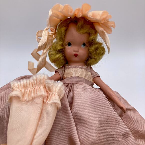 Vintage 40s Nancy Ann Storybook Doll 5.5" Rain Rain, Go Away #170 Bisque EUC - Picture 2 of 8